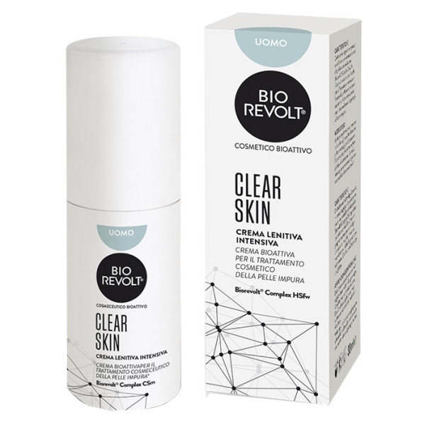 BIOREVOLT RX CLEAR SKIN UOMO CREMA LENITIVA INTENSIVA BIOATTIVA PER PELLE IMPURA 30 ML BIOREVOLT RX CLEAR SKIN UOMO CREMA LENITIVA INTENSIVA BIOATTIVA PER PELLE IMPURA 30 ML
