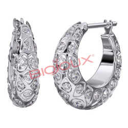 BJT289 ORECCHINI PEONY 16 MM STAINLESS STEEL