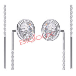 BJT331 ORECCHINI GWENDA SWAROVSKI STAINLESS STEEL