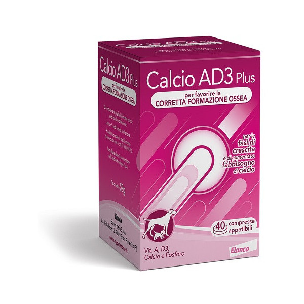CALCIO AD3 PLUS 40 COMPRESSE APPETIBILI
