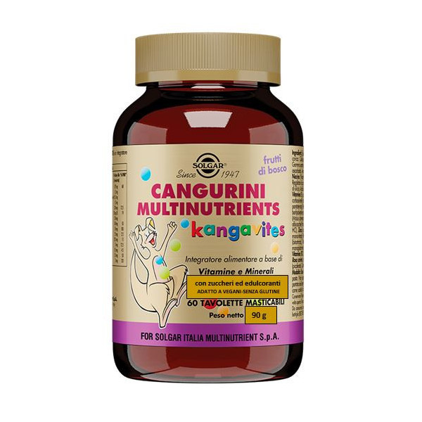 CANGURINI MULTINUTRIENTS FRUTTI BOSCO 60 TAVOLETTE MASTICABILI