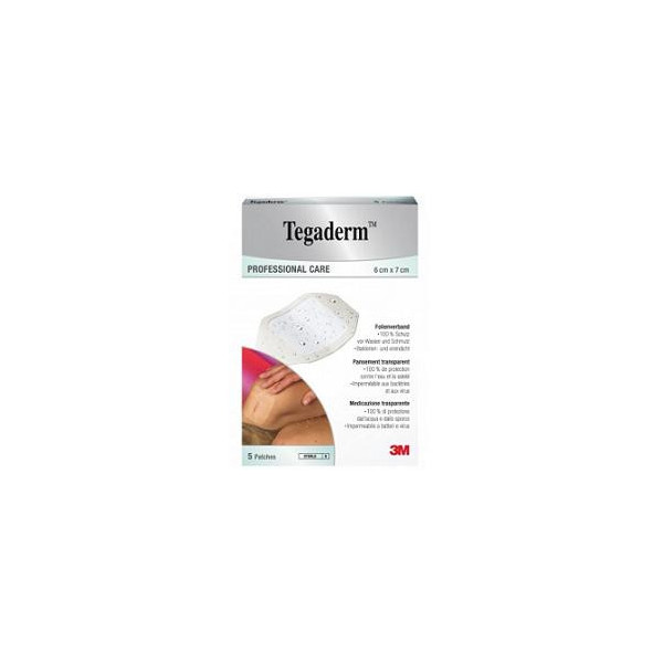 TEGADERM MEDICAZIONE IMPERMEABILE TRASPARENTE 5 PEZZI 6X7 CM