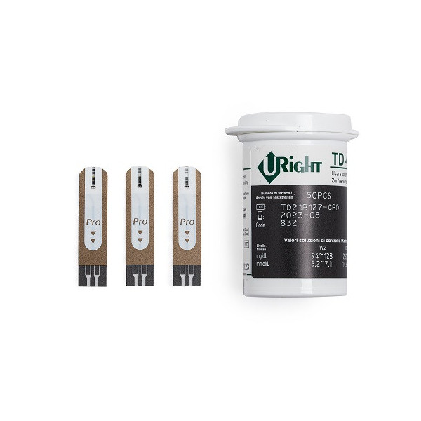 STRISCE MISURAZIONE GLICEMIA U-RIGHT TD 4279 50 PEZZI