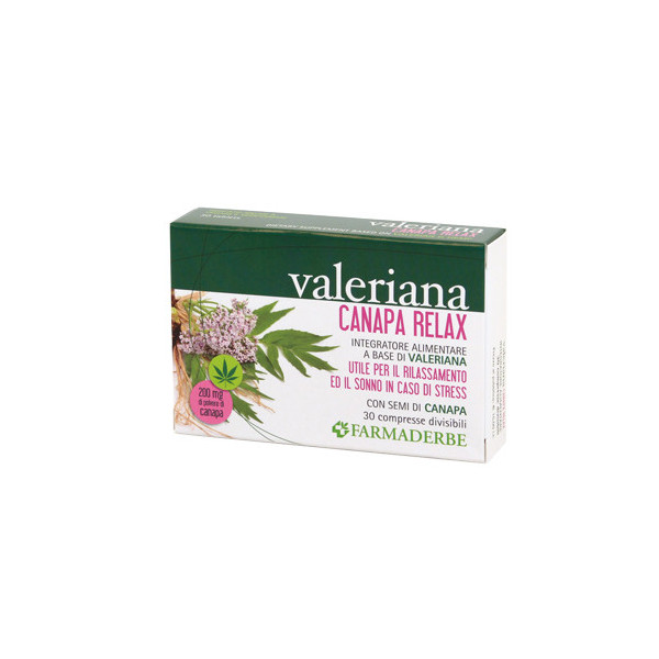 VALERIANA CANAPA RELAX 30 COMPRESSE DIVISIBILI