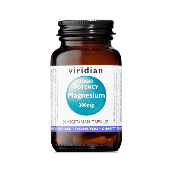 VIRIDIAN MAGNESIUM 300MG HIGH POTENCY 30 CAPSULE VIRIDIAN MAGNESIO SUPERIORE ALTA CONCENTRAZIONE