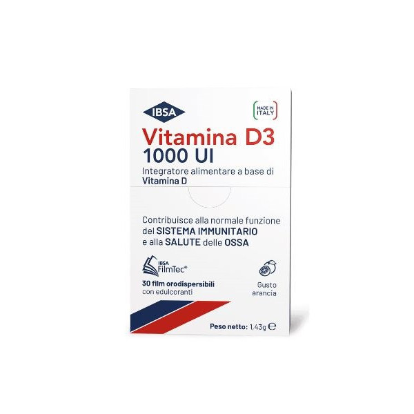VITAMINA D3 IBSA 1000UI 30 FILM ORODISPERSIBILI