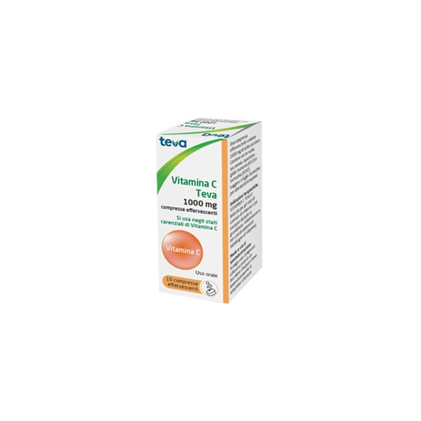VITAMINA C TEVA*10CPR EFF 1G