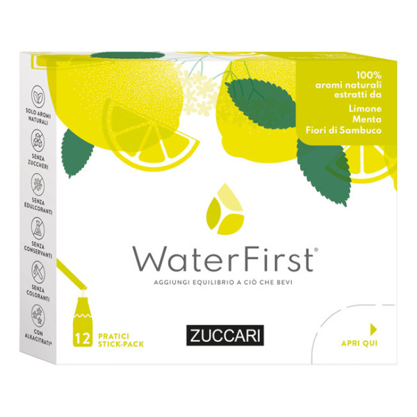 WATER FIRST LIMONE-MENTA-FIORI DI SAMBUCO 12 STICK PACK