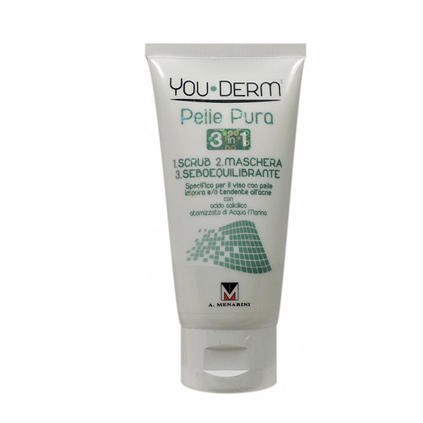 YOUDERM PELLE PURA 3 IN 1 SCRUB MASCHERA SEBOREGOLATORE 75 ML