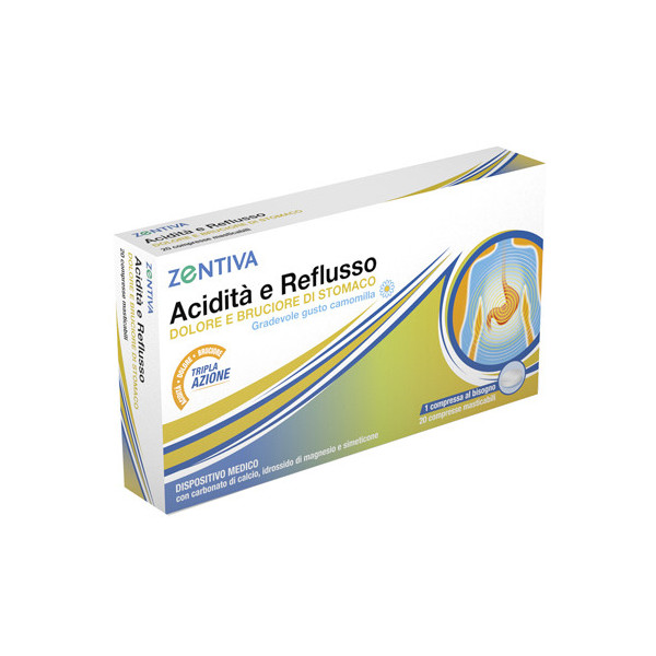 ZENTIVA ACIDITA' REFLUSSO 20 COMPRESSE MASTICABILI