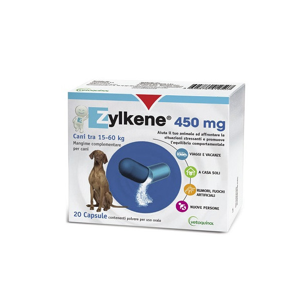 ZYLKENE CANI GROSSA TAGLIA 15-60KG 20 CAPSULE DA 450 MG