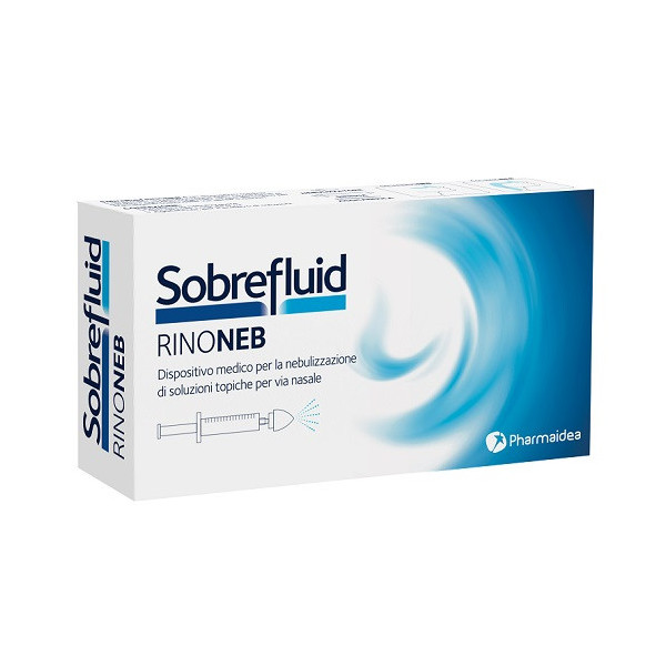 SOBREFLUID RINONEB DISPOSITIVO NEBULIZZATORE + SIRINGA LUER  LOCK DA 50 ML + AGOCANNULA PER PRELIEVO SOLUZIONE