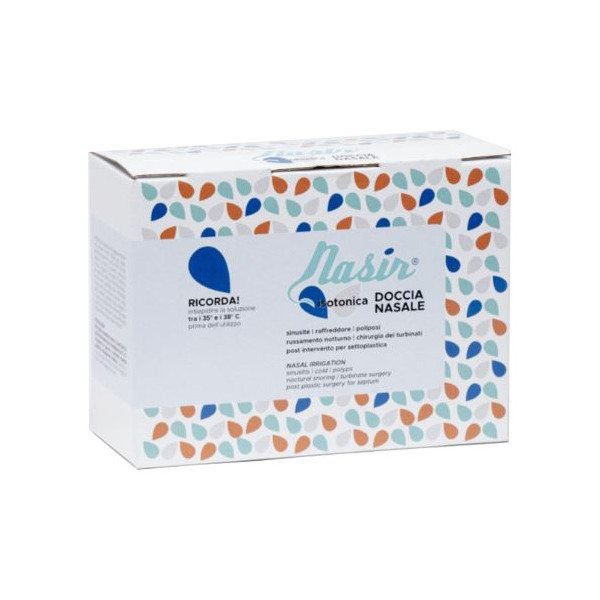 NASIR DOCCIA NASALE CON SOLUZIONE FISIOLOGICA ISOTONICA 10 SACCHE 250 ML + 1 BLISTER
