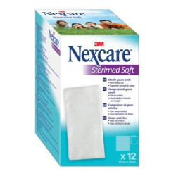 GARZA COMPRESSA STERILE NEXCARE STERIMED SOFT 18X40 CM MUL TILINGUAL 12 PEZZI