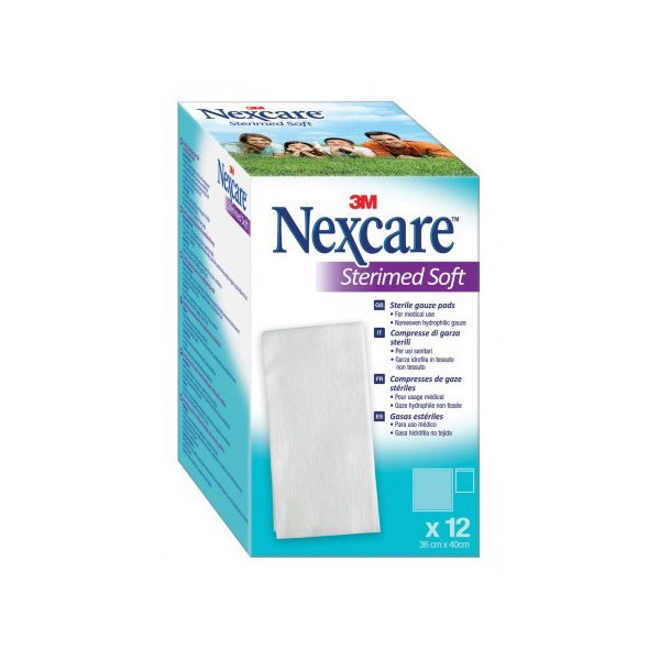 GARZA COMPRESSA STERILE NEXCARE STERIMED SOFT 18X40 CM MUL TILINGUAL 12 PEZZI
