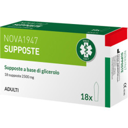 NOVA1947 GLICEROLO 2500MG SUPPOSTE ADULTI 18 PEZZI