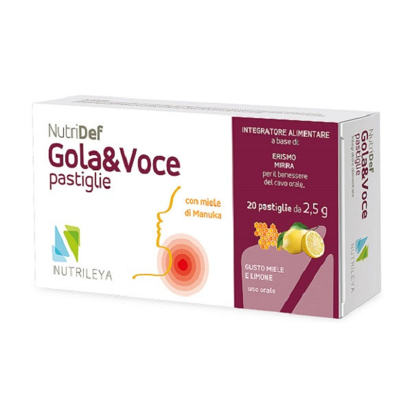 NUTRIDEF GOLA & VOCE MIELE E LIMONE 20 PASTIGLIE