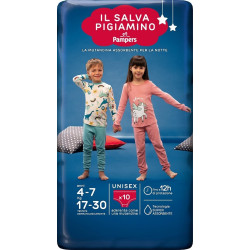 PANNOLINO PAMPERS BABYCARE SALVAPIGIAMINO S/M 10 PEZZI
