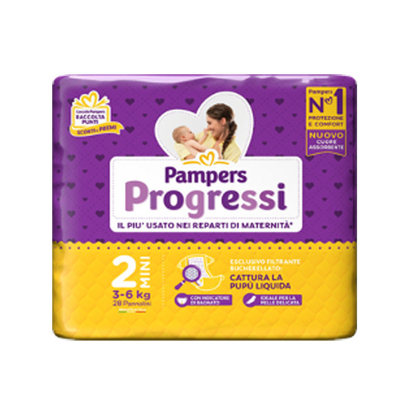 PAMPERS PROGRESSI MINI 28 PEZZI
