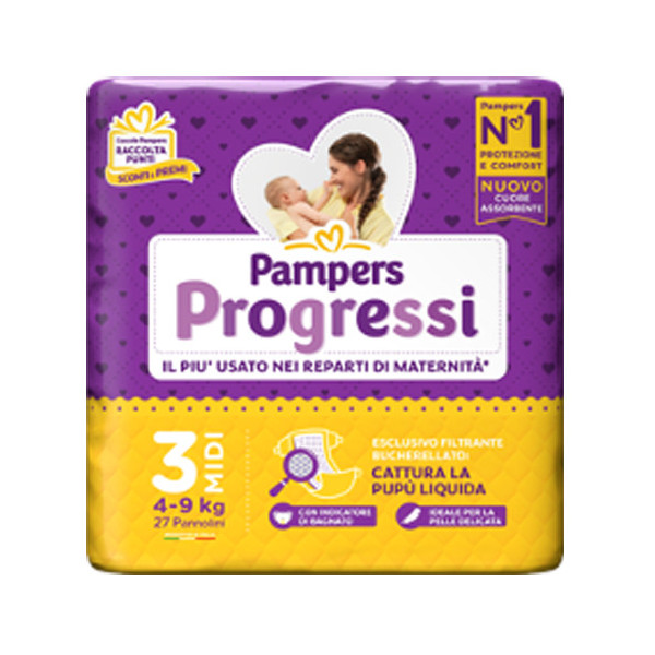 PAMPERS PROGRESSI MIDI 27 PEZZI