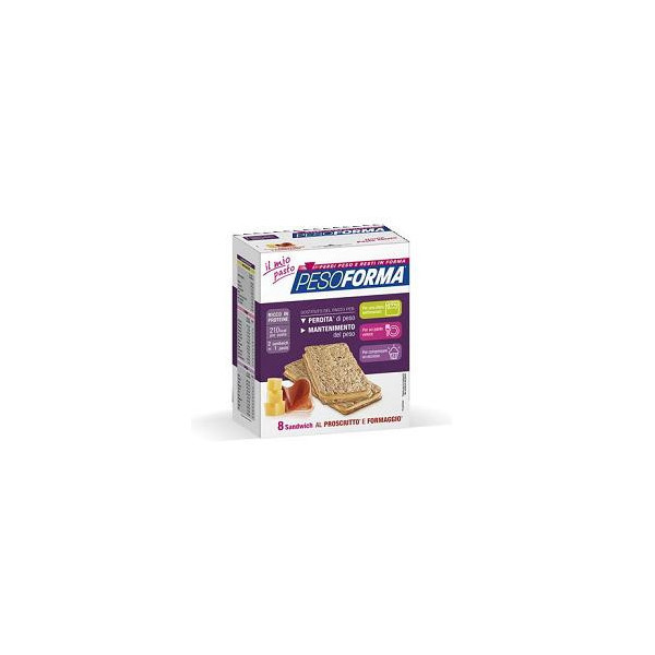 PESOFORMA SANDWICH PROSCIUTTO/FORMAGGIO 4 PASTI 8 PEZZI X 25 G