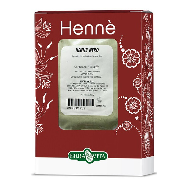 HENNE COLORANTE CAPELLI NERO 100 G