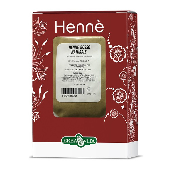 HENNE COLORANTE CAPELLI ROSSO NATURALE 100 G