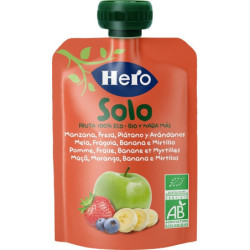 HERO SOLO FRUTTA FRULLATA 100% BIO MELA BANANA FRAGOLA 100 G