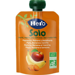 HERO SOLO FRUTTA FRULLATA 100% BIO MELA BANANA CAROTA 100 G