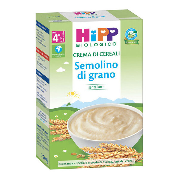 HIPP BIO CREMA CEREALI SEMOLINO DI GRANO 200 G