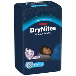 PANNOLINO HUGGIES DRYNITES 8/13 ANNI BOY L 30/48KG 9 PEZZI