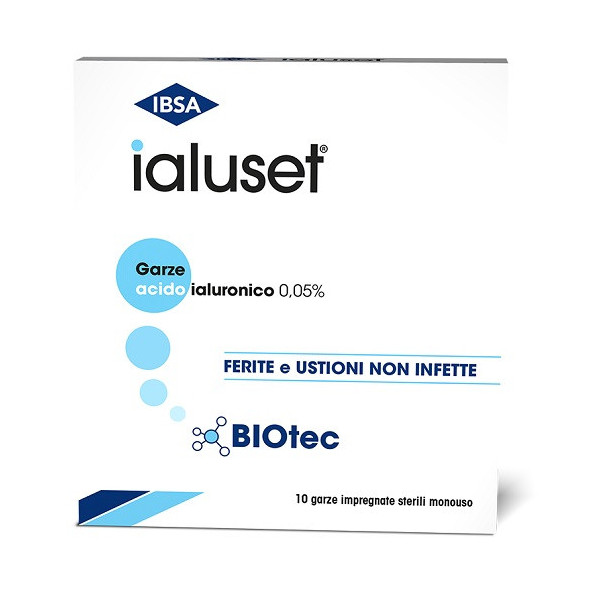 GARZA IMPREGNATA IALUSET FERITE E USTIONI NON INFETTE 10X10 CM 10 PEZZI
