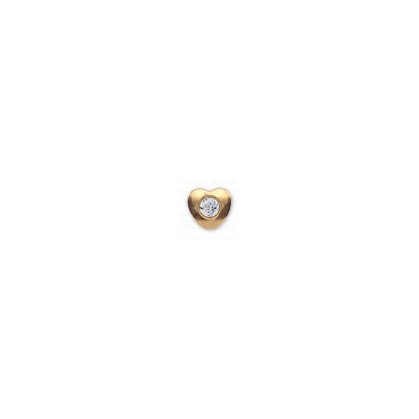 INVERNESS ORECCHINI CUORE CRYSTAL PLACCATI ORO R25C1