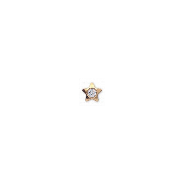 INVERNESS ORECCHINI STELLA CRYSTAL PLACCATI ORO R24C1
