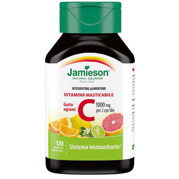 JAMIESON VITAMINA C 1000 MASTICABILE AGRUMI 120 COMPRESSE