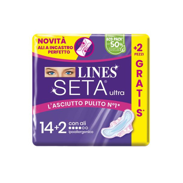 LINES SETA ULTRA ASSORBENTI ALI CP 14+2 PEZZI