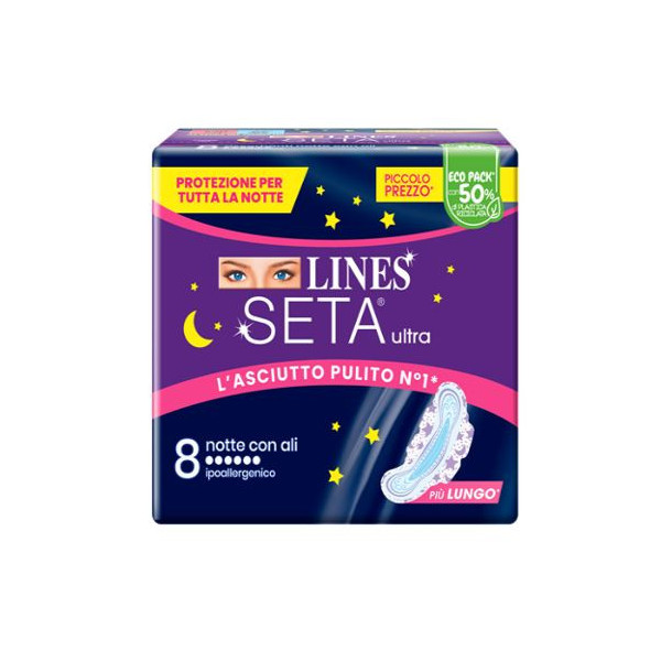 LINES SETA ULTRA ASSORBENTI NOTTE DWCT 8 PEZZI