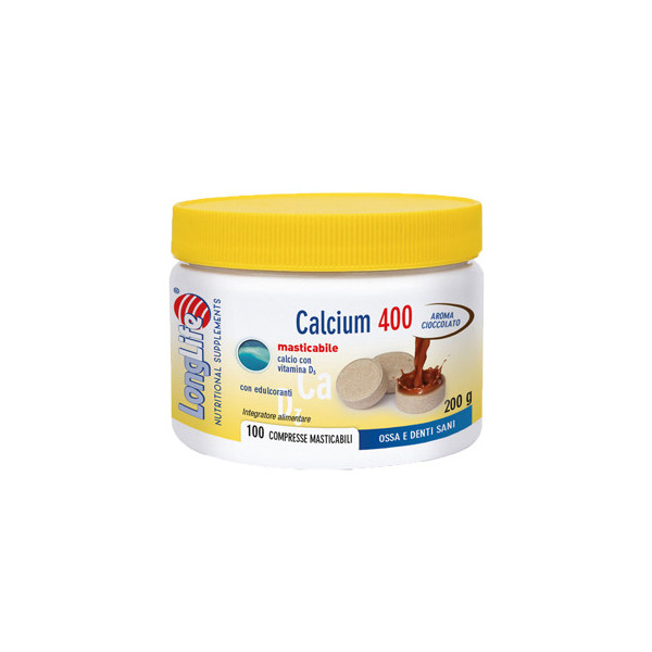 LONGLIFE CALCIUM CACAO 100 COMPRESSE 400 MG