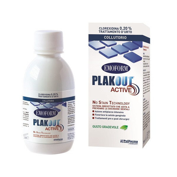 EMOFORM PLAK OUT ACTIVE CLOREXIDINA 0,20% COLLUTORIO 200 ML