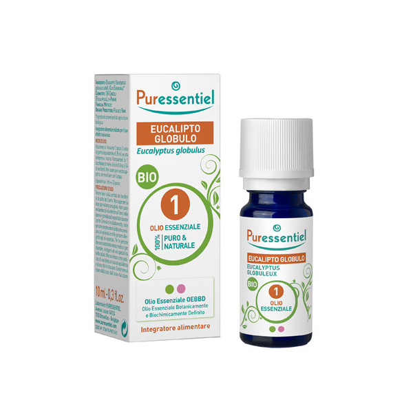 PURESSENTIEL EUCALIPTO GLOBULO OLIO ESSENZIALE BIO 10 ML