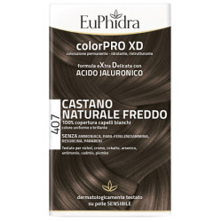 EUPHIDRA COLORPRO XD 407 CASTANO NATURALE F COLORE + ATTIVANTE + BALSAMO + CUFFIA + GUANTI