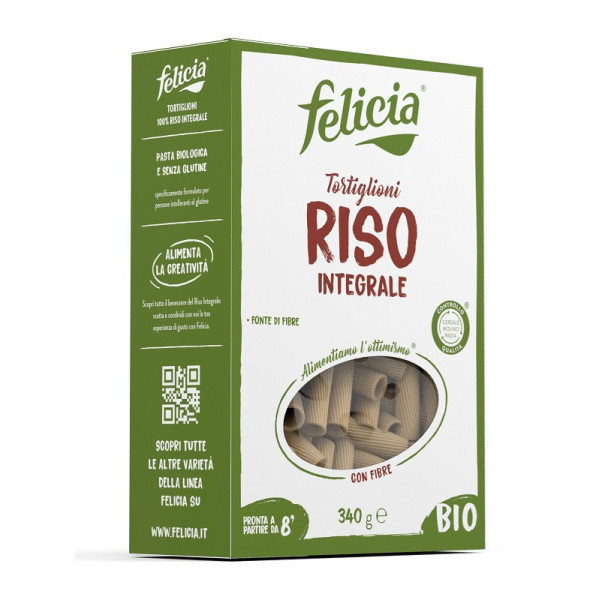 FELICIA BIO RISO INTEGRALE TORTIGLIONI 340 G FELICIA BIO RISO INTEGRALE TORTIGLIONI 340 G