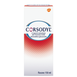 CORSODYL*SOLUZ 150ML 200MG/100