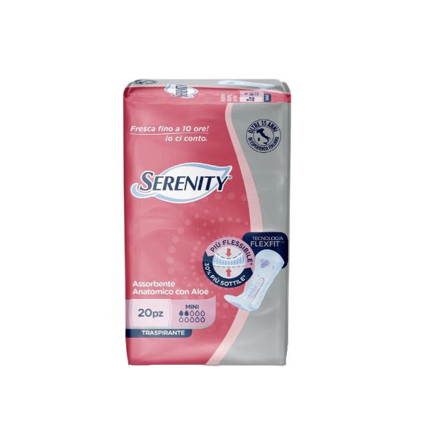 SERENITY ASSORBENTE ANATOMICO CON ALOE FLEXIT MINI 20 PEZZI