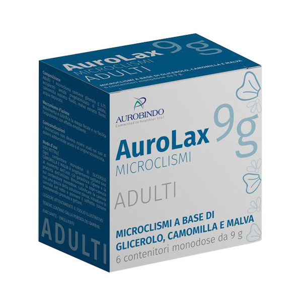 MICROCLISMI PER ADULTI AUROLAX 6 CONTENITORI 9 G