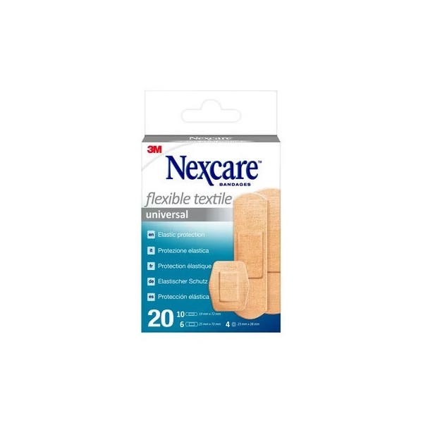 CEROTTO PREPARATO NEXCARE TEXTILE N0420AS ASSORTITI 3 MISURE 10 CEROTTI 19X72MM + 6 CEROTTI 25X72MM + 4 CEROTTI 22,5MM