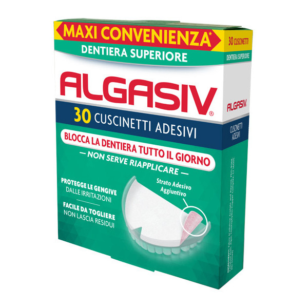 ALGASIV ADESIVO PER PROTESI DENTARIA SUPERIORE 30 PEZZI