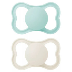 MAM AIR SUCCHIETTO 6+ MESI SILICONE NEUTRO 2 PEZZI