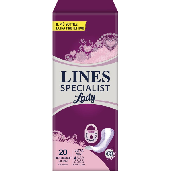 ASSORBENTI PER INCONTINENZA LINES SPECIALIST LADY ULTRAMINI 20 PEZZI