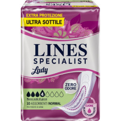 ASSORBENTI PER INCONTINENZA LINES SPECIALIST LADY NORMAL 10 PEZZI